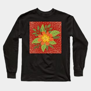 FloralOrange Long Sleeve T-Shirt